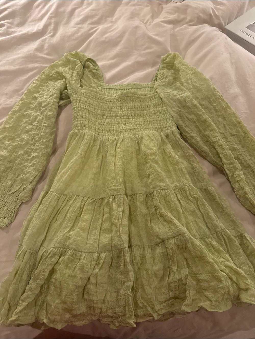Green urban outfitters long sleeve sundress size small